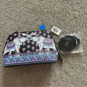 Brighton Journey to India Elephant Cosmetic Makeup Bag With Strap